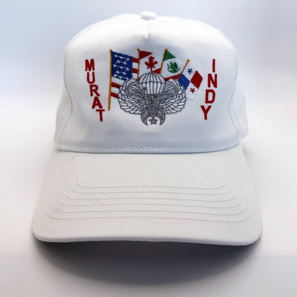 Murat Indy Multi-Flag Snapback Hat - Excellent - Vintage 90s